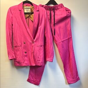 Scotch & Soda Pink Silk Suit